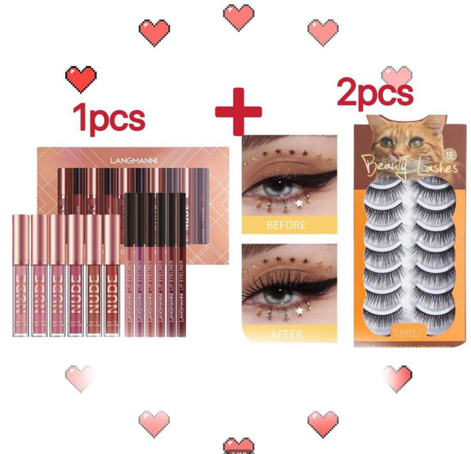 12-in-1 Matte Lipstick & Lip Liner Set – Waterproof, Long-Lasting Beauty Gift