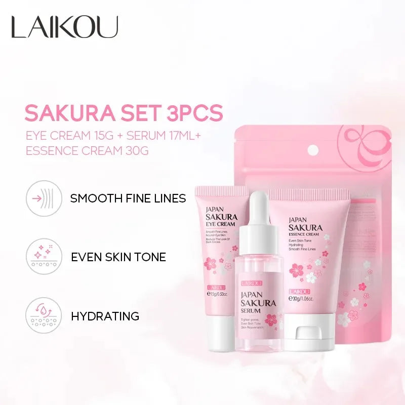 3-in-1 Skincare Set – Serum, Cream & Eye Care