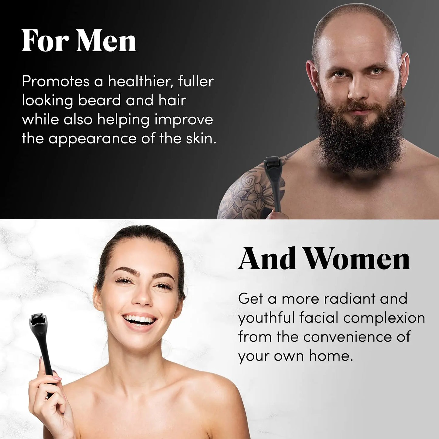 Micro-Needling Derma Roller – For Face, Beard & Body (0.2–0.3mm)