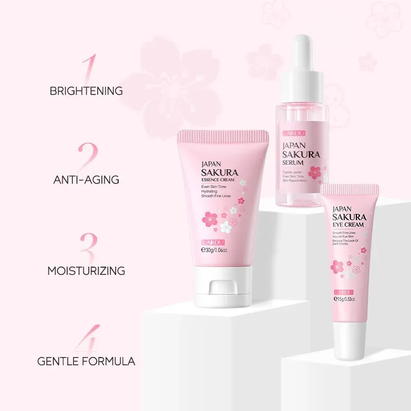 3-in-1 Skincare Set – Serum, Cream & Eye Care