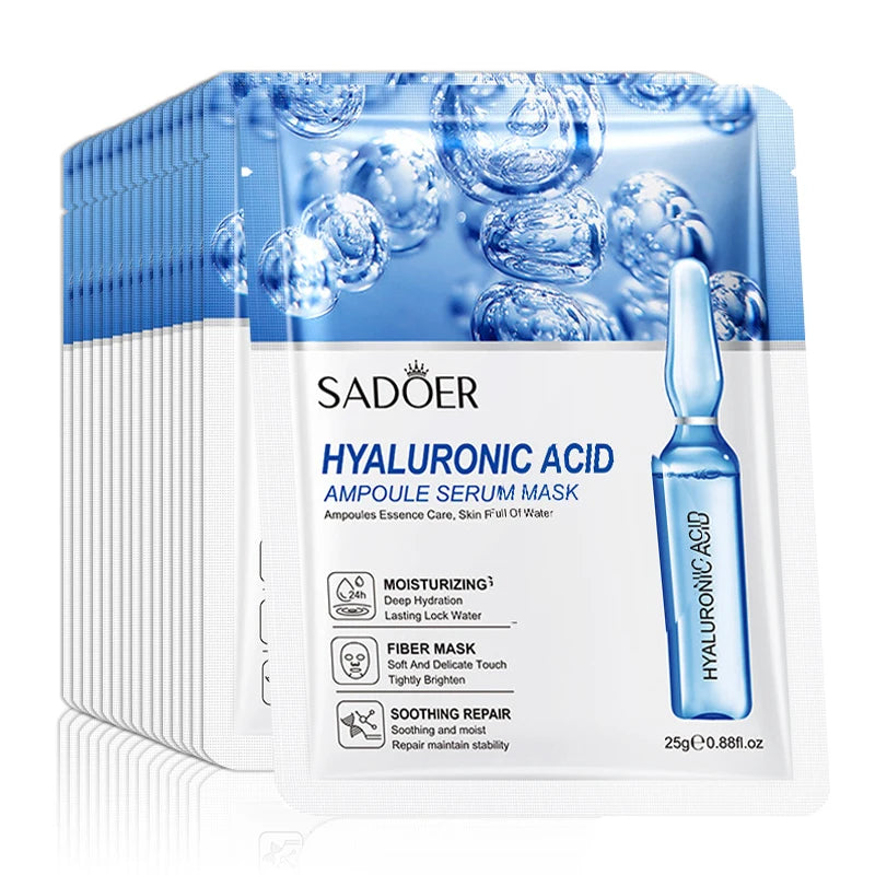 A luxurious set of 10 hydrating and firming facial masks enriched with Hyaluronic Acid.