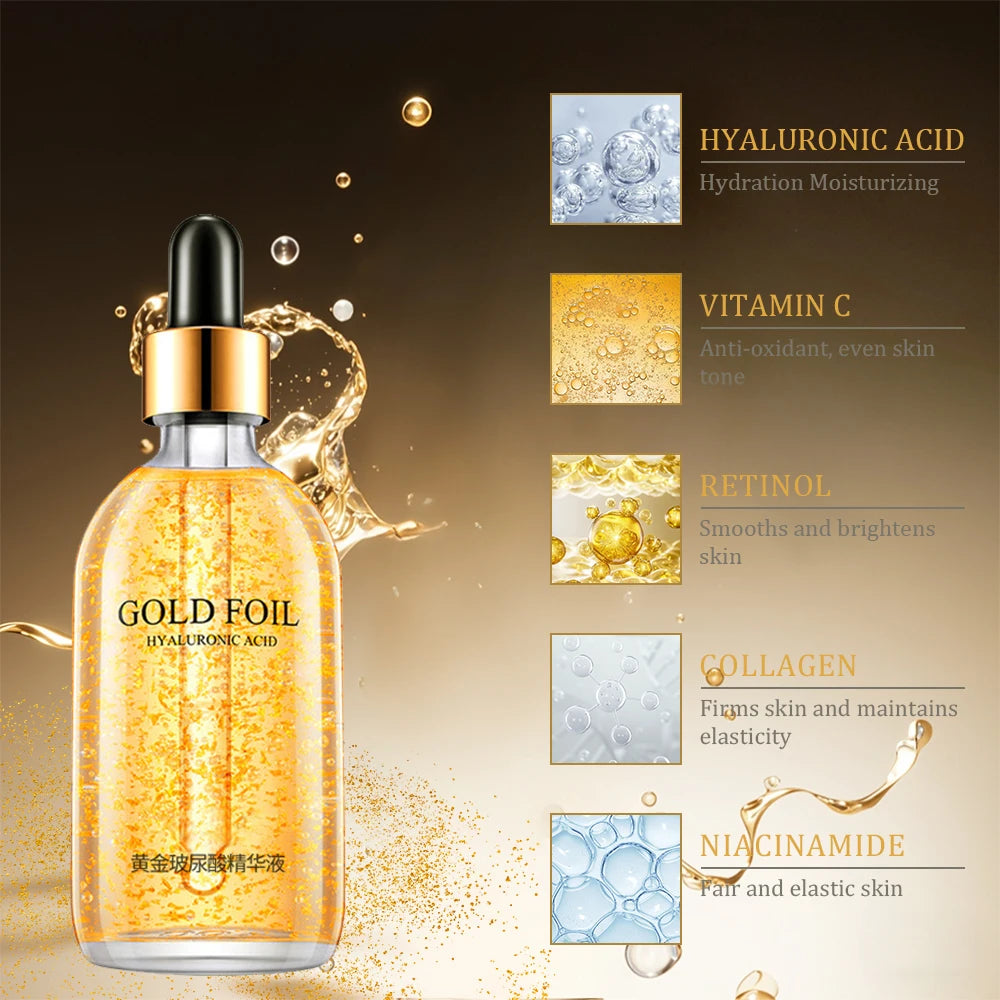 24K Gold Collagen Serum – Hydrating, Whitening & Firming Essence (100ml)