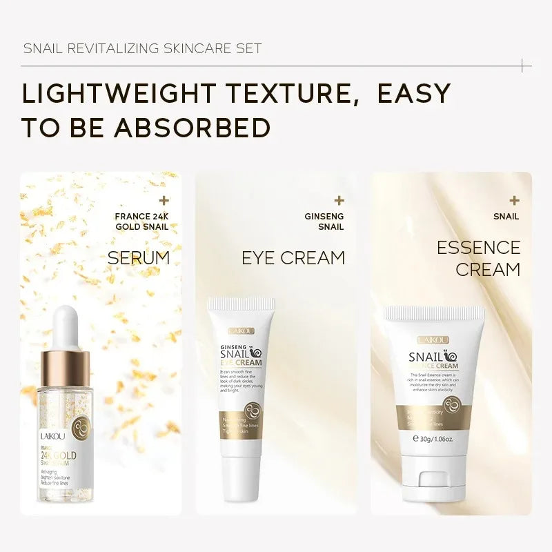 3-in-1 Skincare Set – Serum, Cream & Eye Care