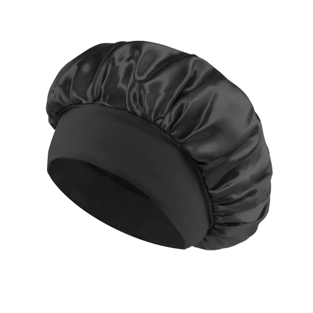 Soft Satin Wide-Brim Sleep Bonnet – Hair Care Essential