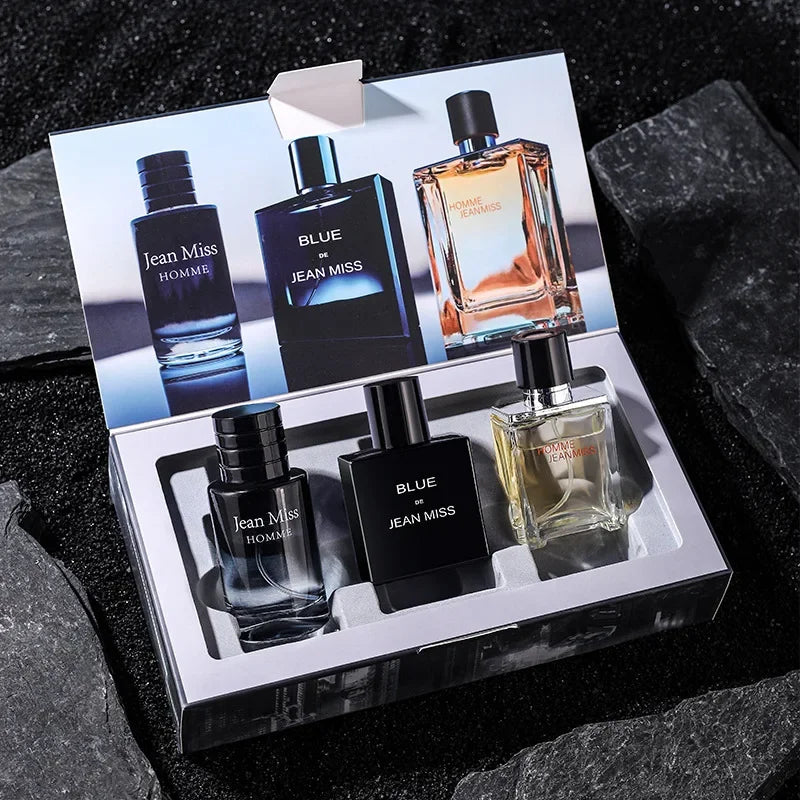Luxury 3-Piece Men’s Perfume Gift Set – Long-Lasting Masculine Fragrance Collection