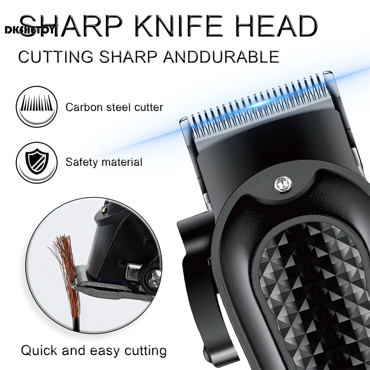 Cordless Hair & Beard Trimmer – USB Rechargeable Clipper for Wet & Dry Use