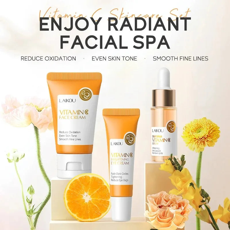 3-in-1 Skincare Set – Serum, Cream & Eye Care