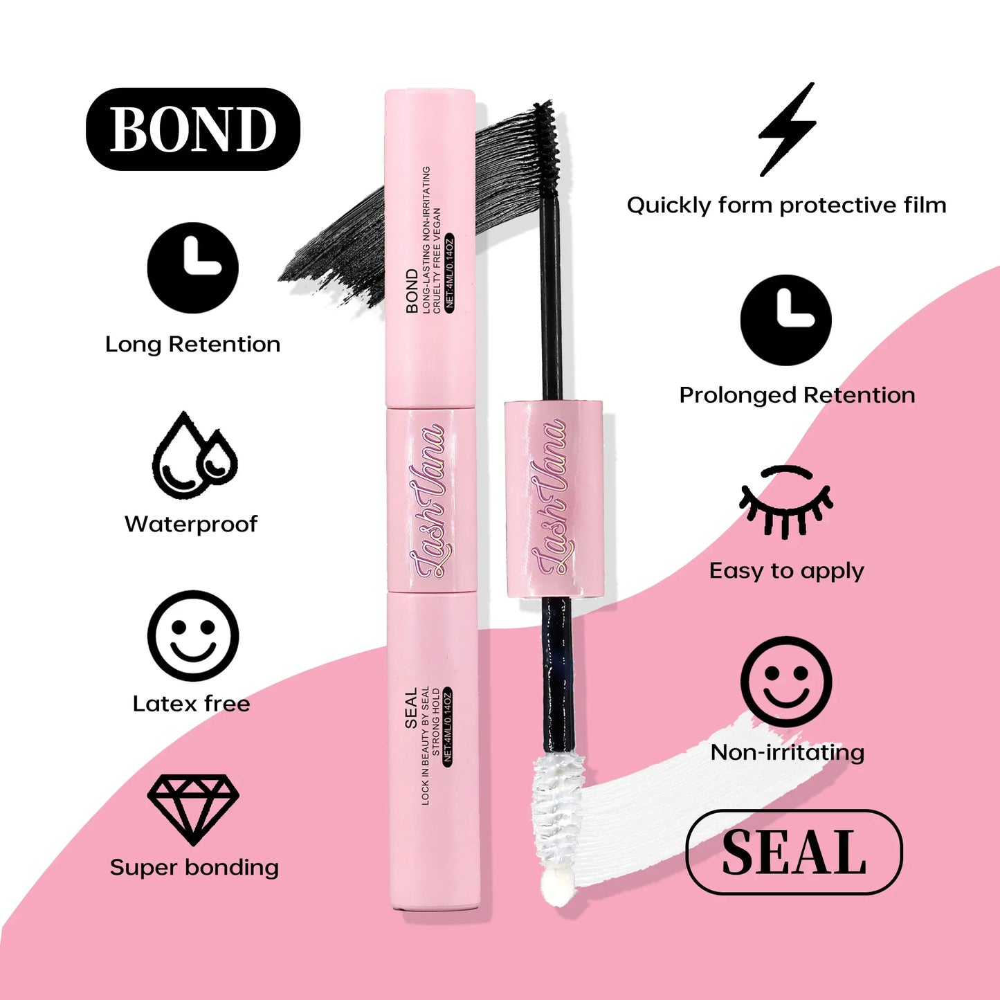 DIY Lash Extension Kit – 200PCS Cluster Lashes with Bond & Seal Glue Set