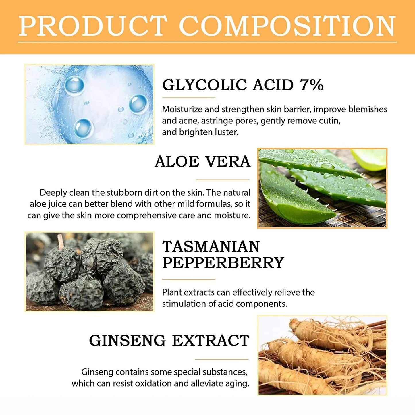 Exfoliating Glycolic Acid Toner – Fights Acne, Brightens & Hydrates (100ml)