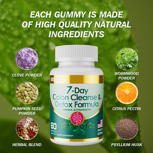 7-Day Herbal Cleanse – Detox & Digestive Reset Capsules