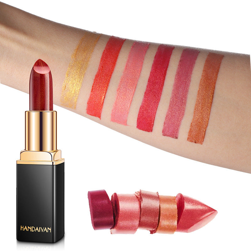 Lipstick with swatches on arm and 'HANDAIYAN' branding