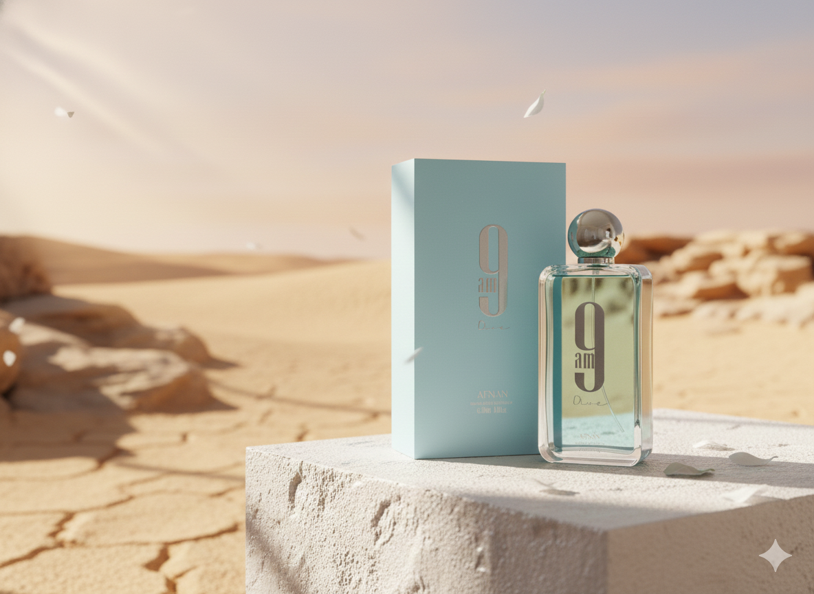 Afnan 9AM Dive EDP 100mL – Fresh Aquatic Citrus Perfume Unisex | Auresse