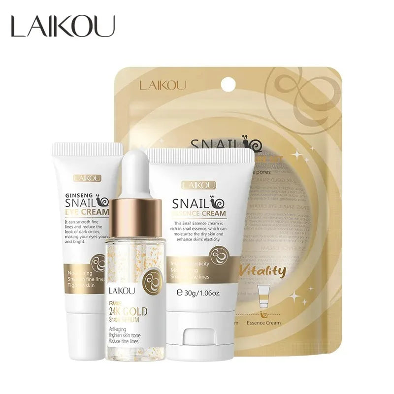 3-in-1 Skincare Set – Serum, Cream & Eye Care