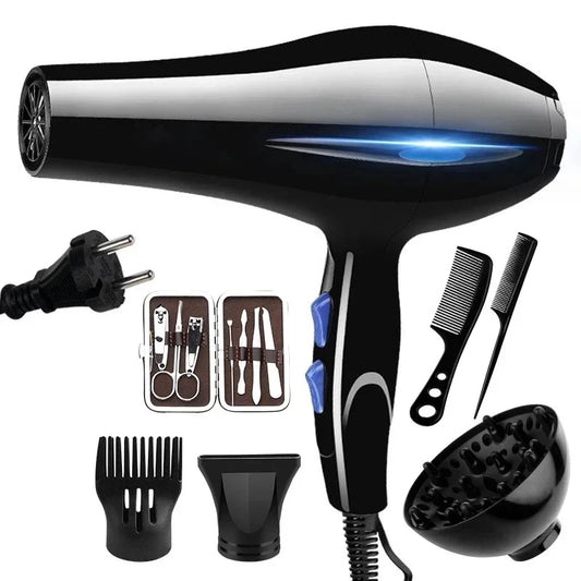 Powerful hair dryer with fast and cold air technology