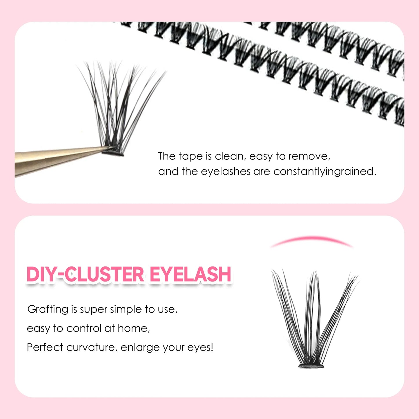 DIY Lash Extension Kit – 200PCS Cluster Lashes with Bond & Seal Glue Set