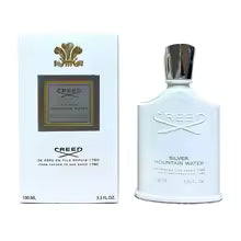 Creed Silver Mountain Water eau de toilette bottle and packaging on a white background