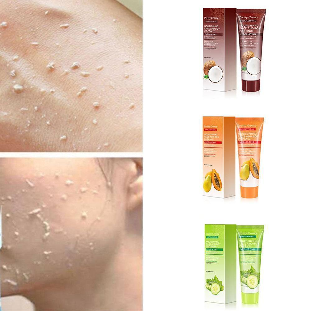 Skincare product packaging with a close-up of skin with blemishes.